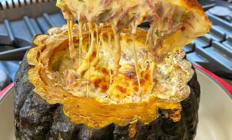 Fondue de abobora Cabotiá - Direto na casca e feita no forno